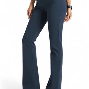 Betabrand Midnight Navy Boot-Cut Flare Pants